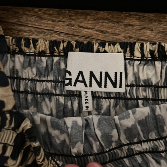 Ganni Leopard Poplin Top - Picture 4 of 5